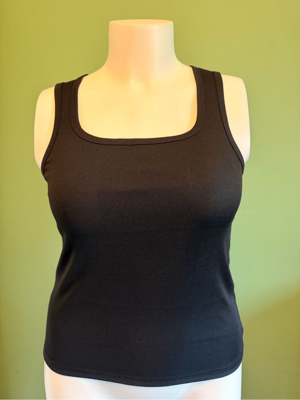 Classic Black Square-Neck Tank Top - Women